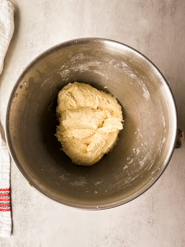 Mix dough until a smooth ball forms