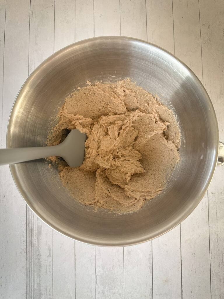 Cream butter and sugars