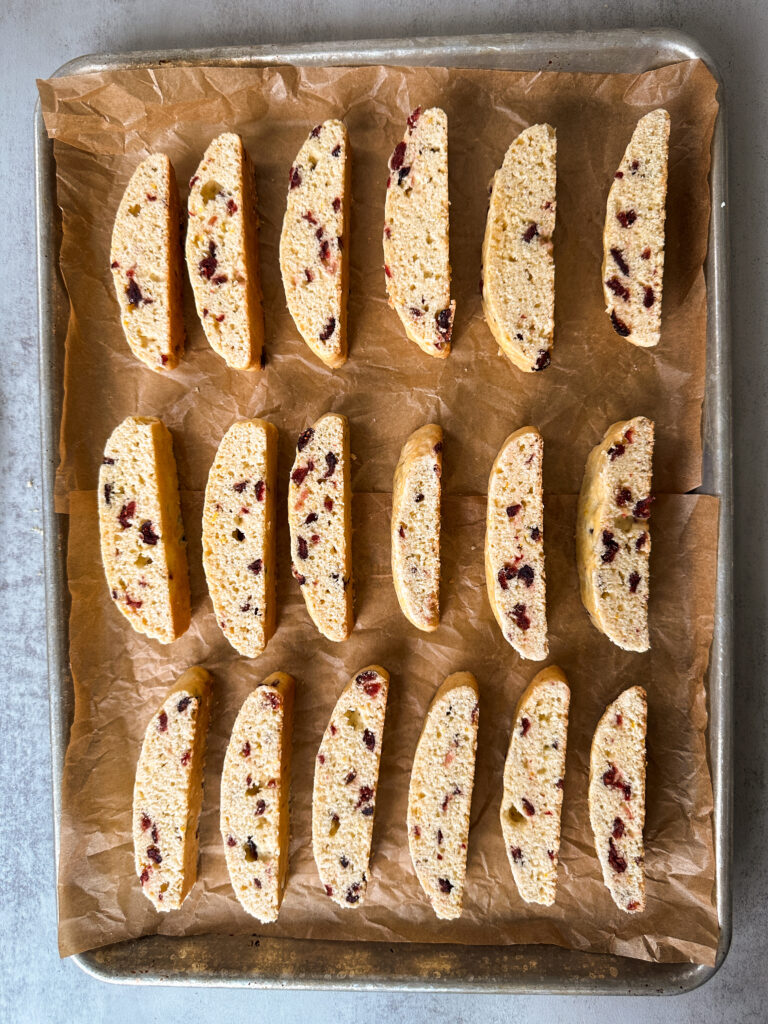 Arrange cookies cut side up for the second bake