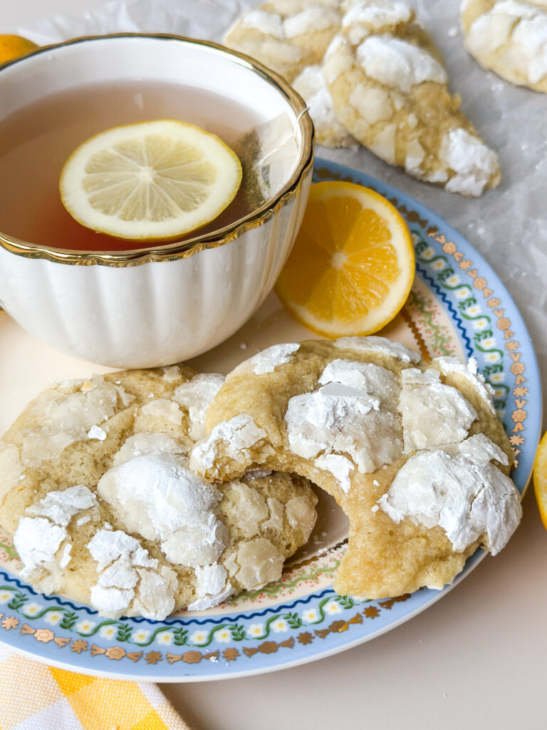Chewy Sourdough Lemon Crinkle Cookies