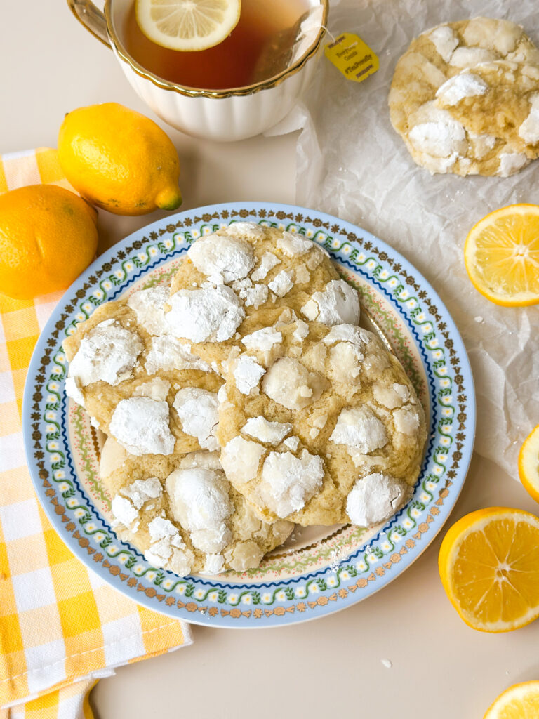 Chewy Sourdough Lemon Crinkle Cookies