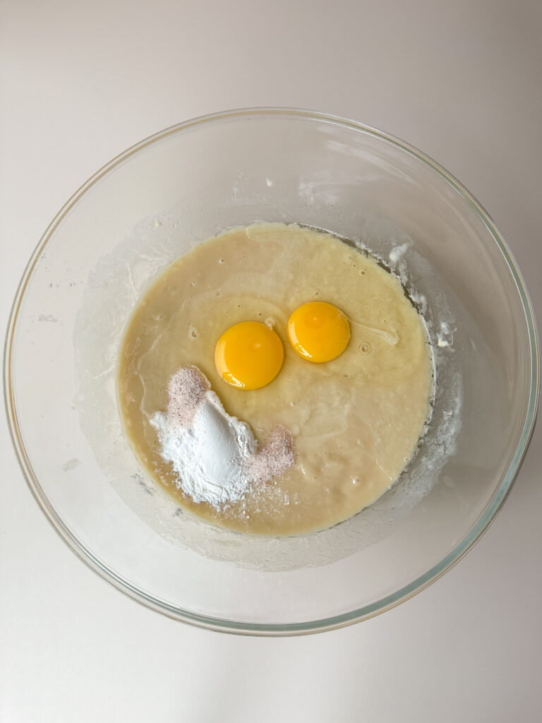 Add remaining cake ingredients to the batter