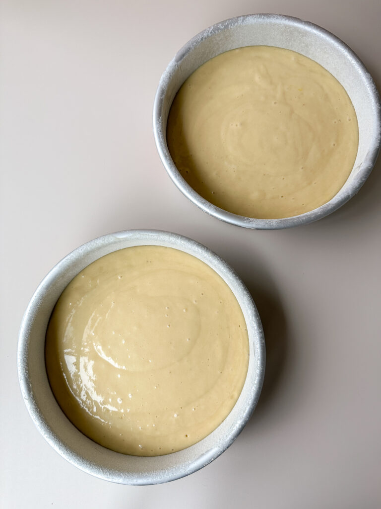 Cakes ready for the oven