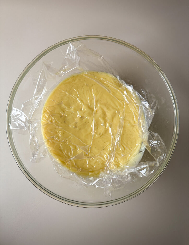 Transfer to bowl and seal with plastic