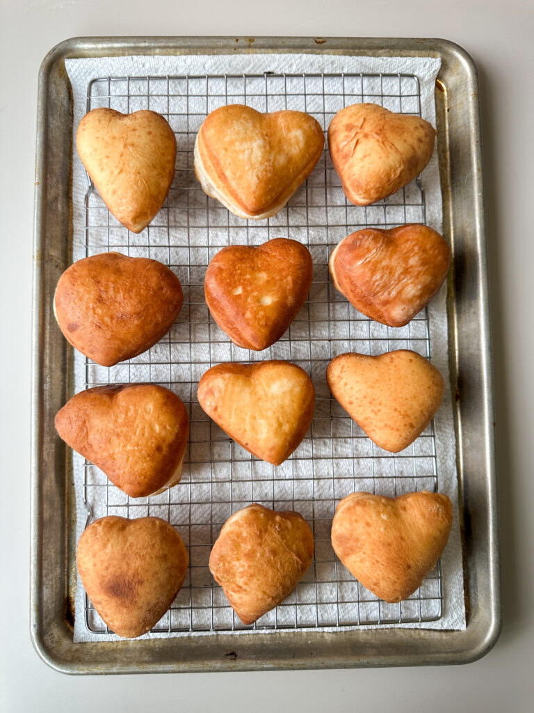 Allow donuts to cool fully before filling
