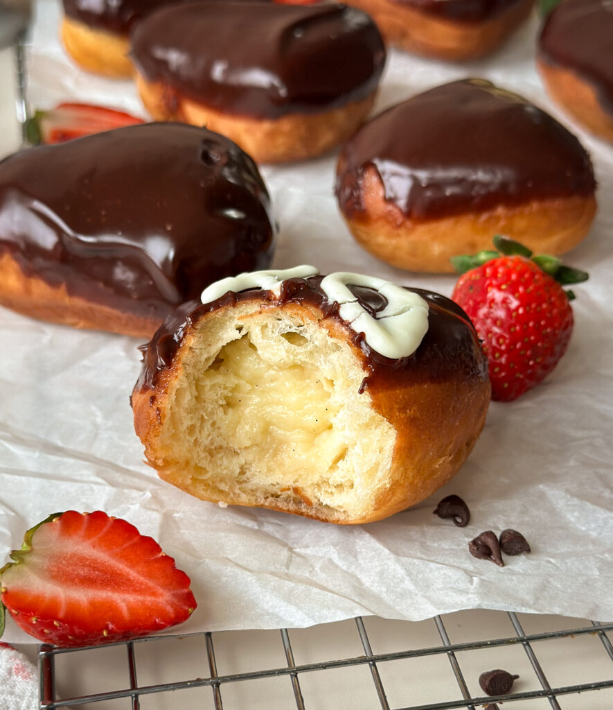 Sourdough Boston Cream Donuts
