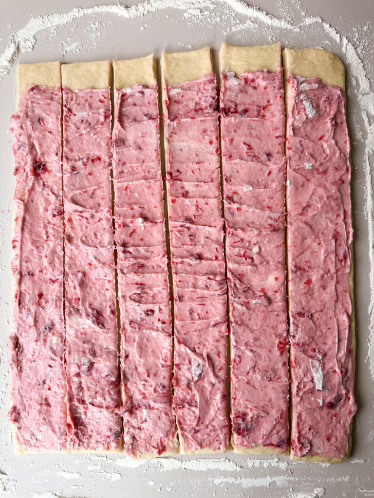 Cut 2 inch wide strips