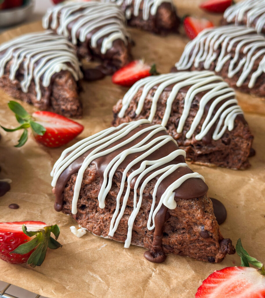Sourdough Fudge Brownie Scones