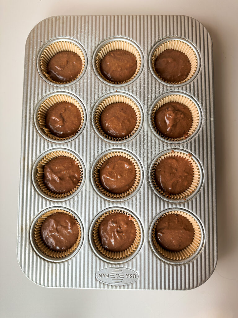 Fill cups 2/3 of the way full