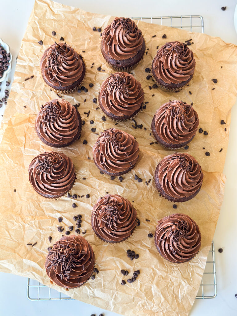 Sourdough Chocolate Cupcakes