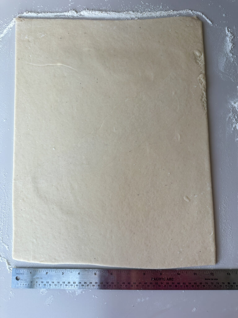 Roll out the dough (12 inches bottom and top)