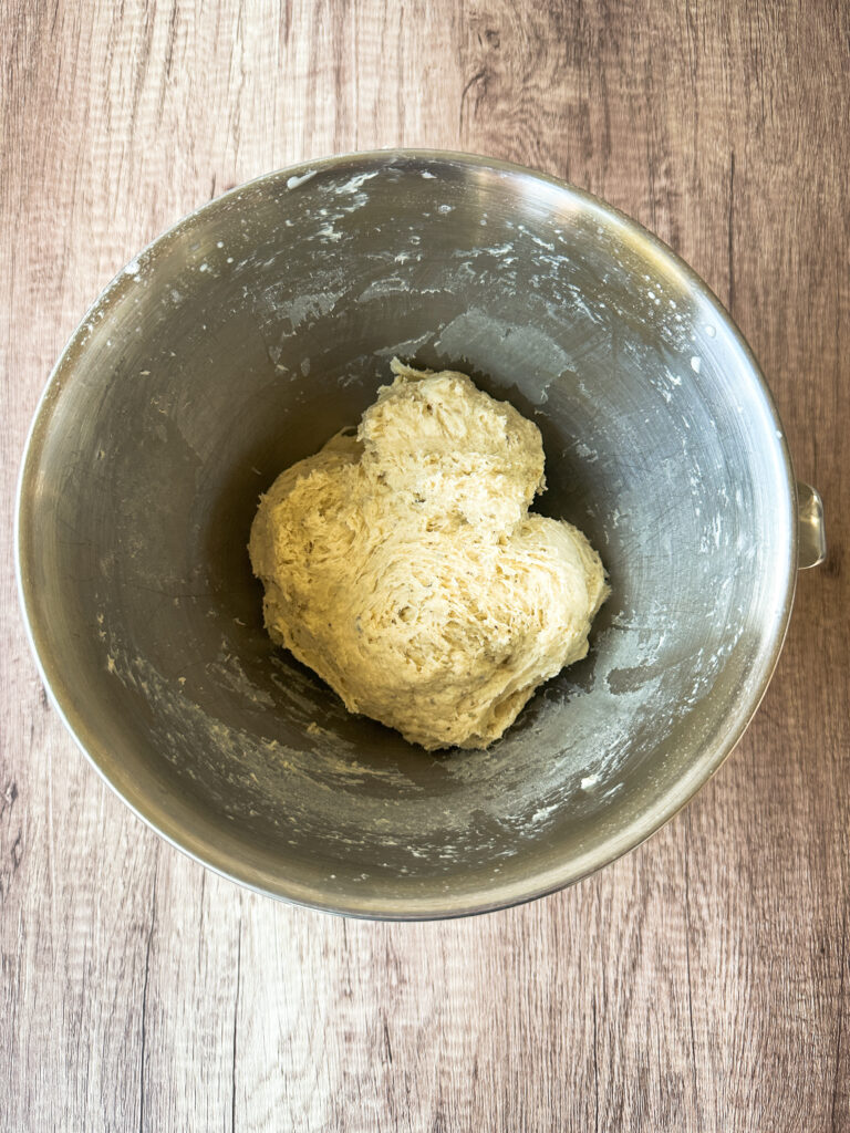 Mix until a ball of dough forms