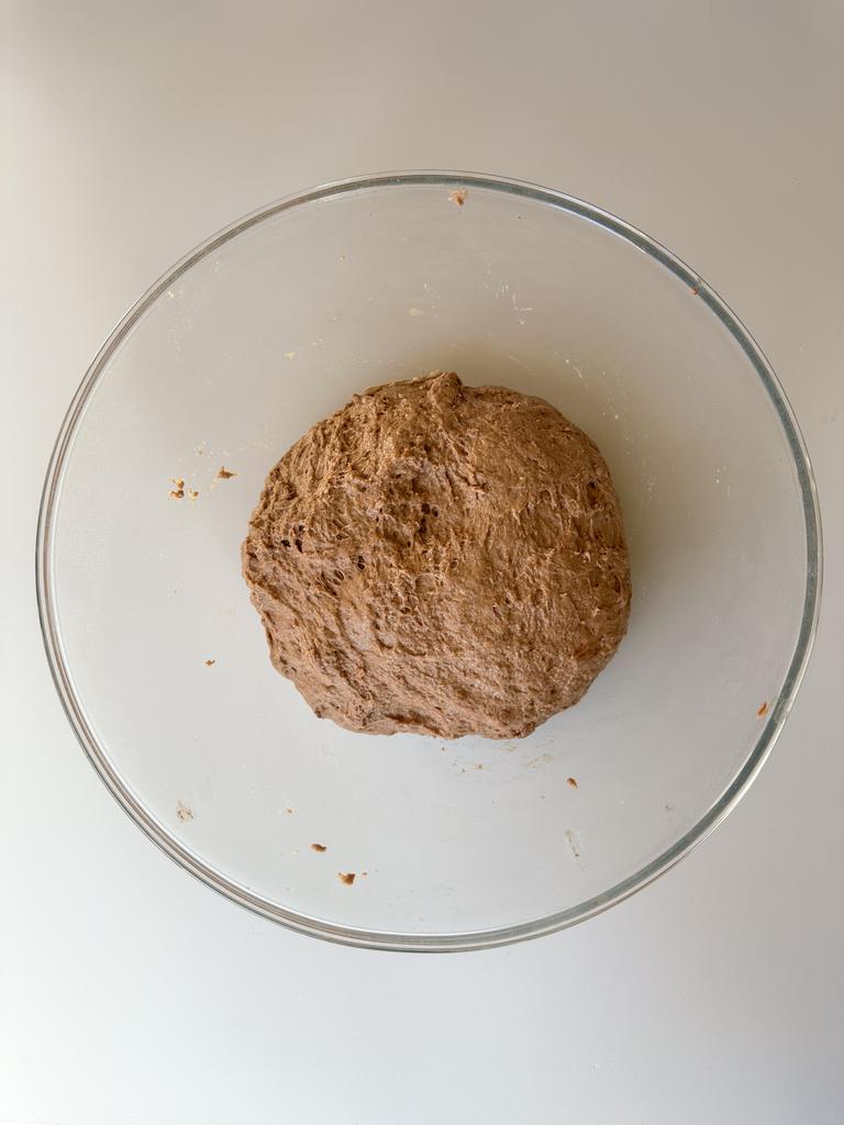 Add the dry ingredients and mix to form a ball