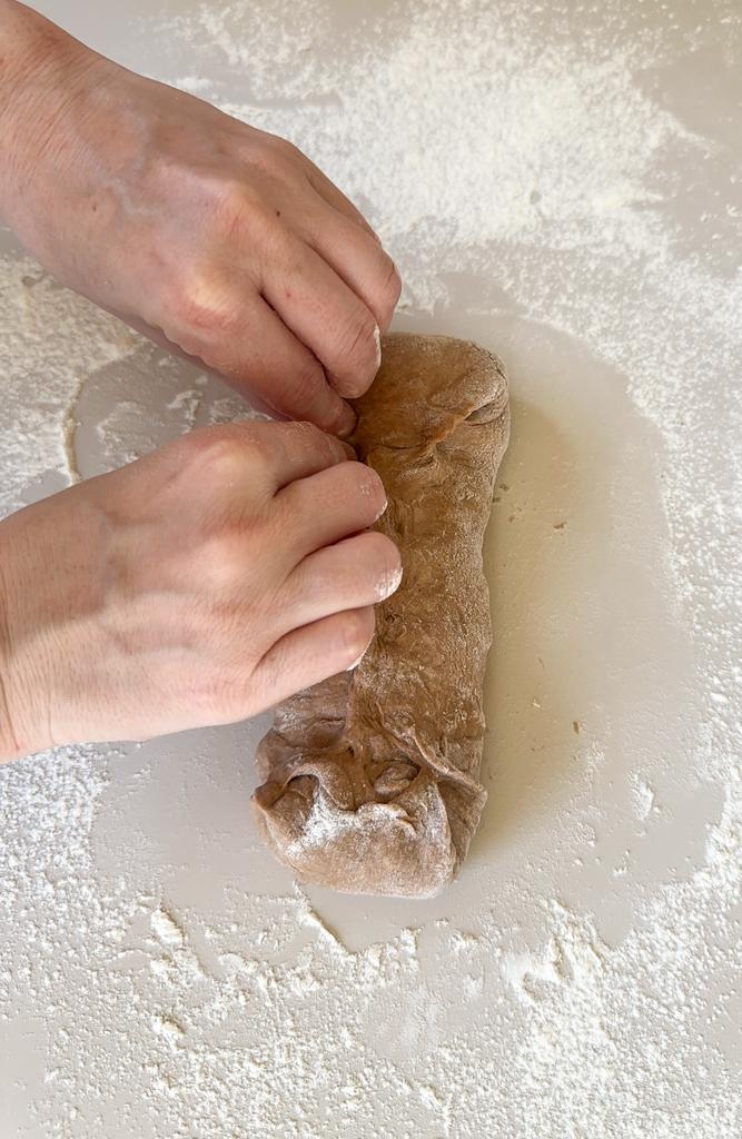 Pinch seams and taper and tuck the ends