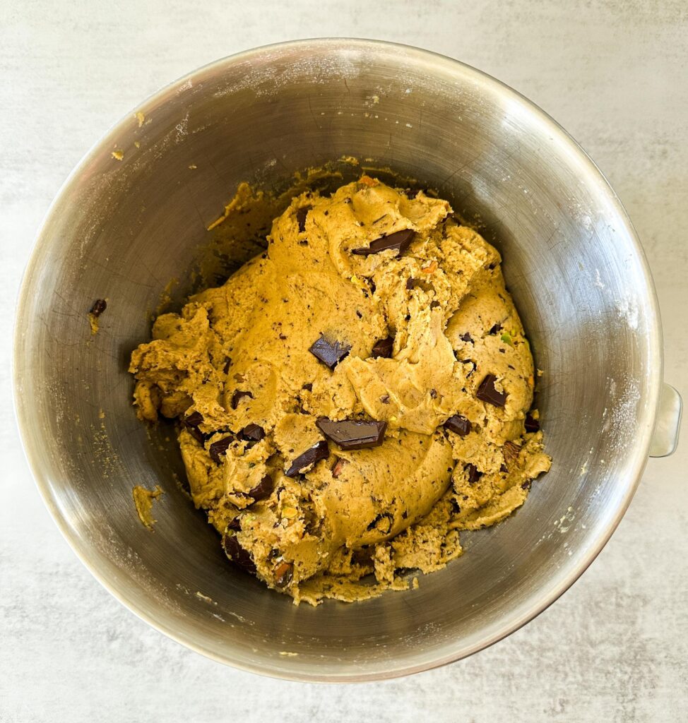 Dough after adding mix in's