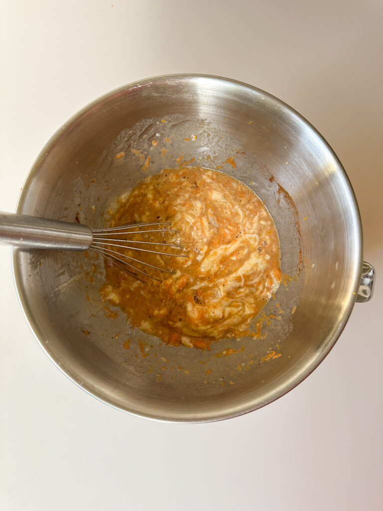 Whisk together the wet ingredients