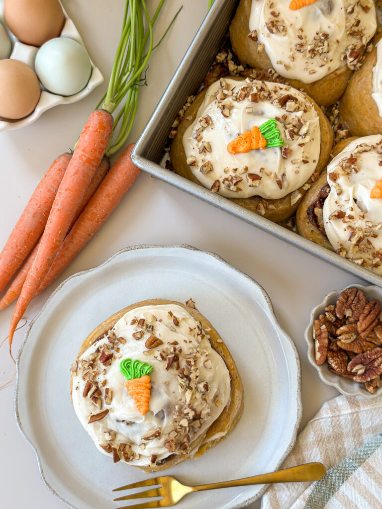 Sourdough Carrot Cake Cinnamon Rolls