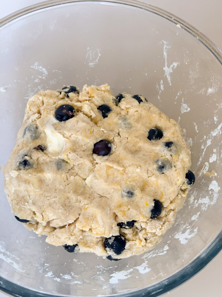 Mix until no dry bits remain 