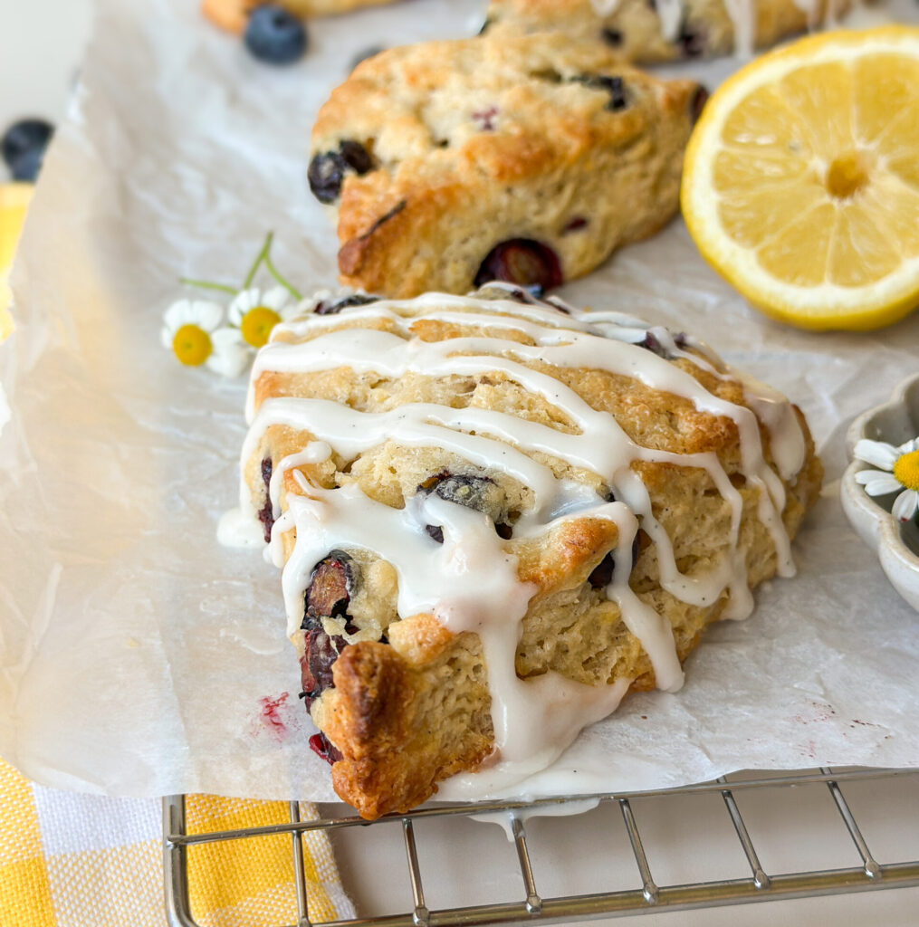 Sourdough Blueberry Lemon Scones