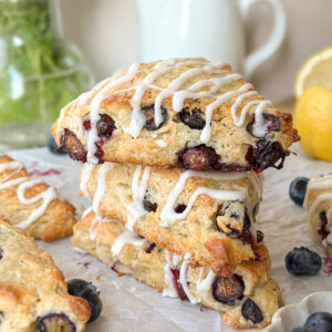 Sourdough Blueberry Lemon Scones