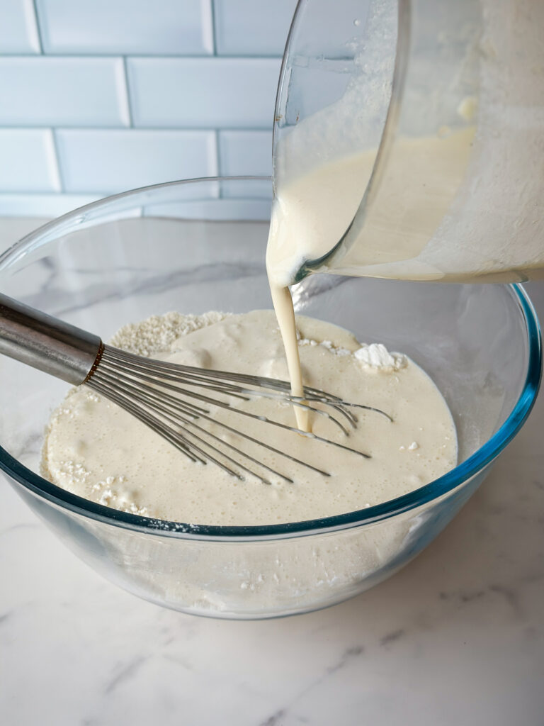 Add the wet ingredients to the dry