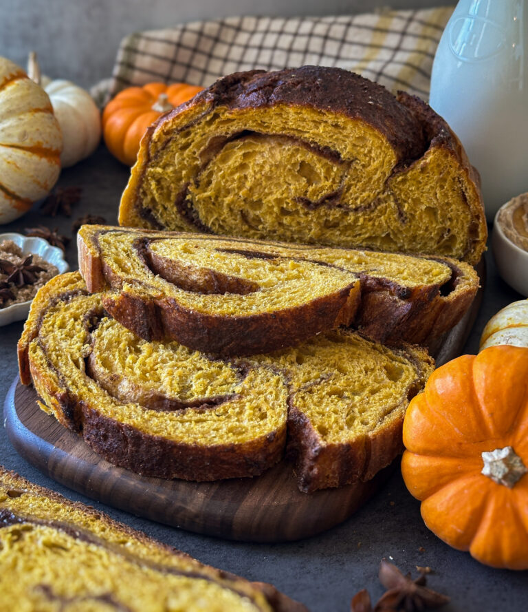Sourdough Pumpkin Bread (with a cinnamon swirl)